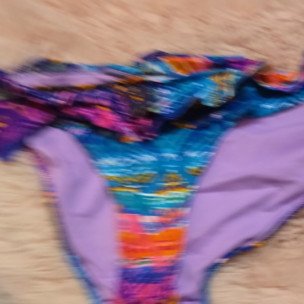 Jessica Simpson Multicolor Ruffle Bikini - Picture 3 of 7